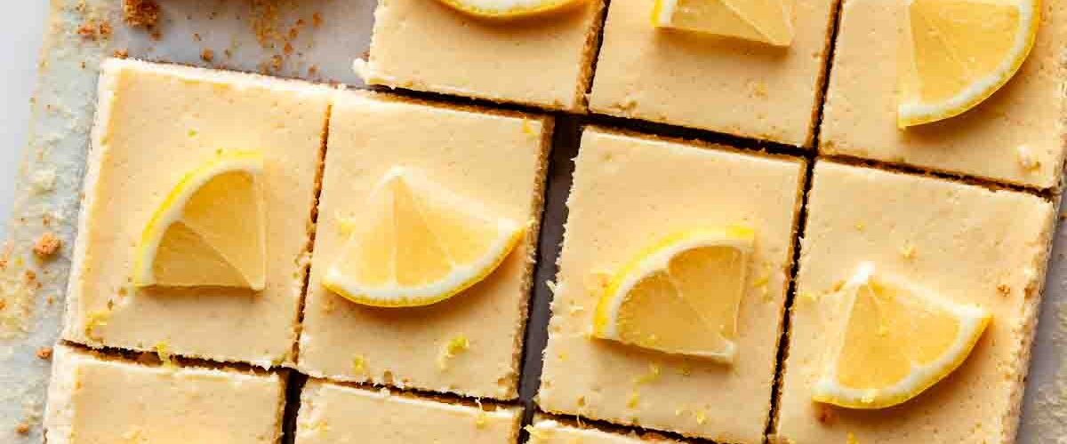 tangy lemon greek yogurt bars